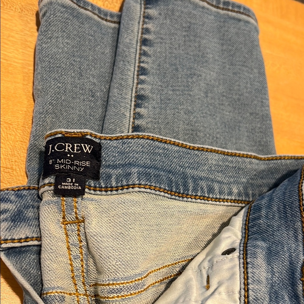 J.Crew Light Blue Mid-Rise Skinny Jeans